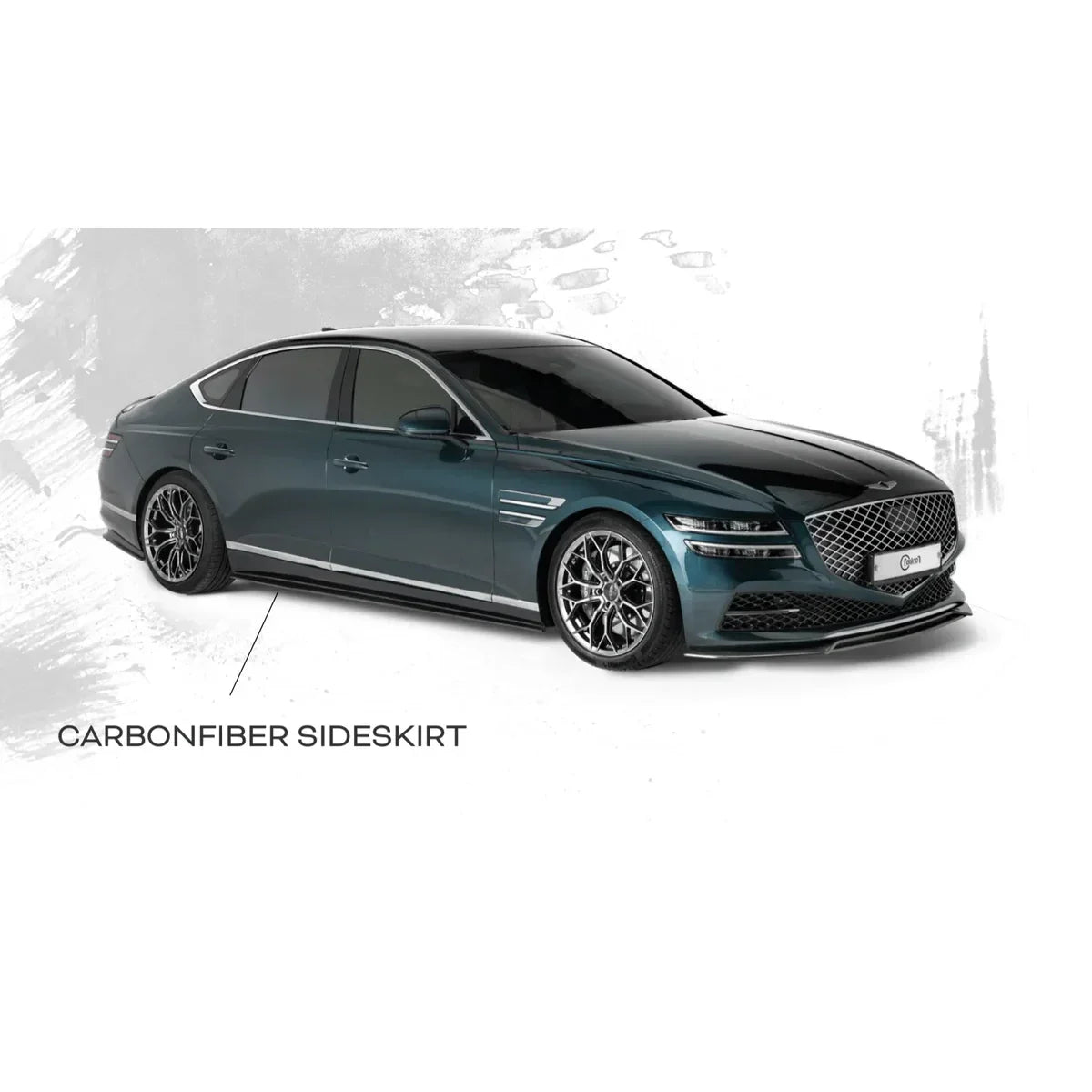 GENESIS G80 (RG3) CARBON FIBER SIDE SKIRTS V2