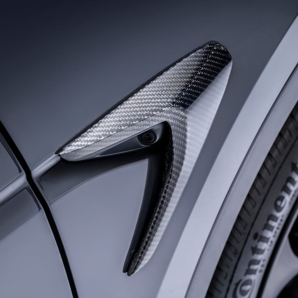 TESLA MODEL Y CARBON FIBER SIDE CAMERA COVERS