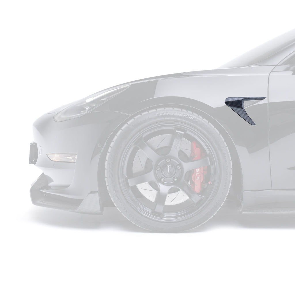 TESLA MODEL 3 CARBON FIBER SIDE CAMERA COVERS