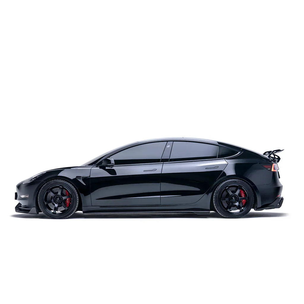 TESLA MODEL 3 CARBON FIBER SIDE SKIRTS V2