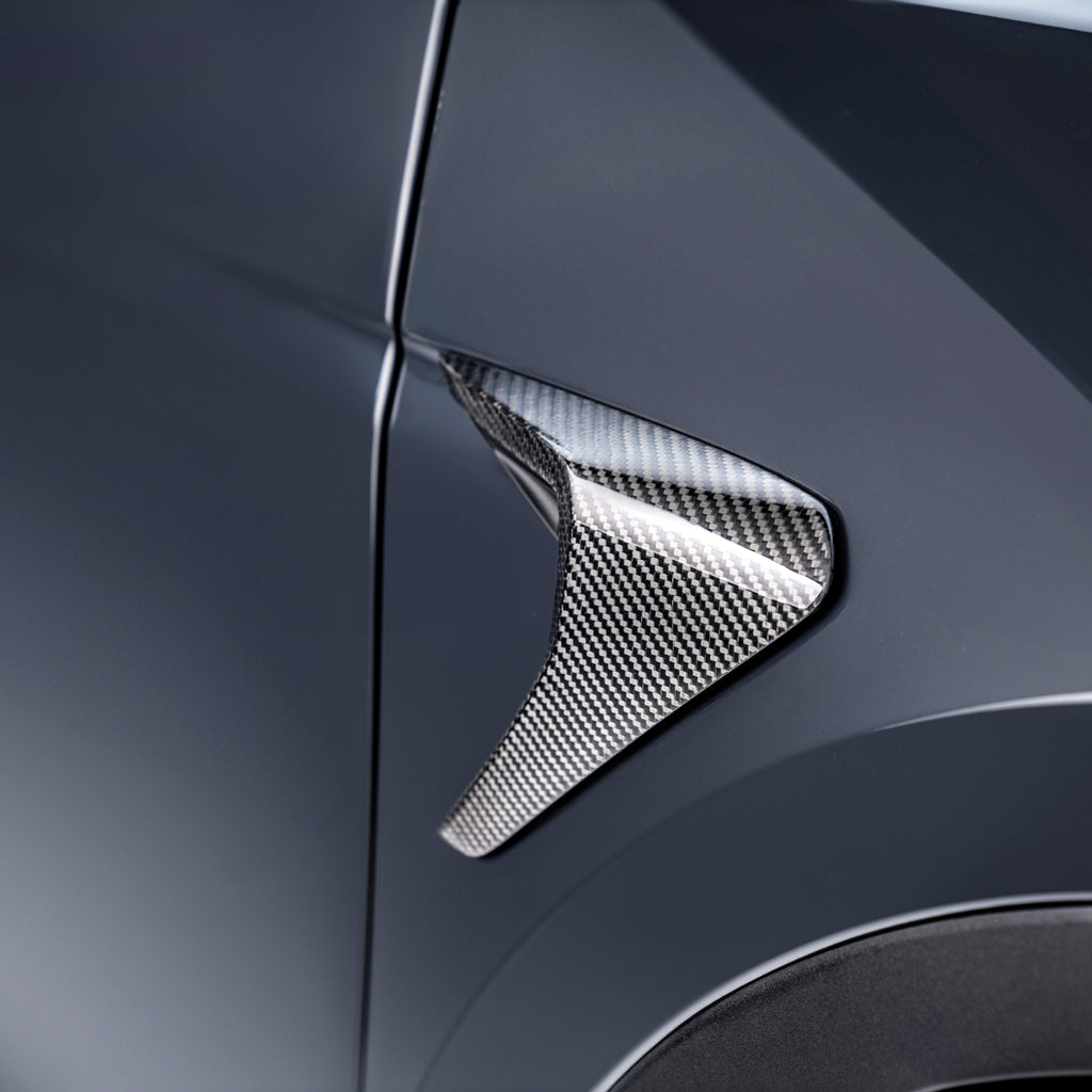 TESLA MODEL Y CARBON FIBER SIDE CAMERA COVERS