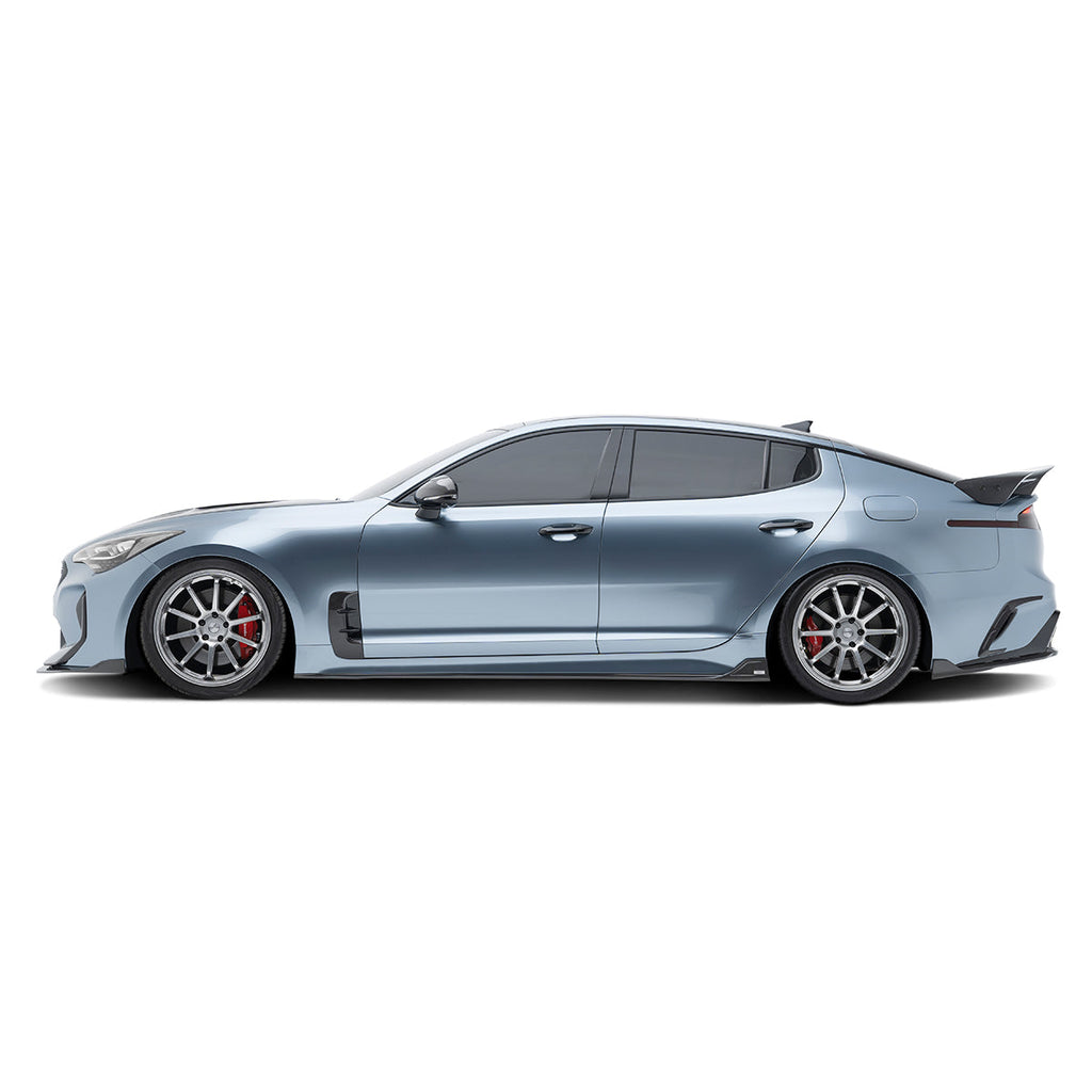 KIA STINGER CARBON FIBER SIDE SKIRTS V2