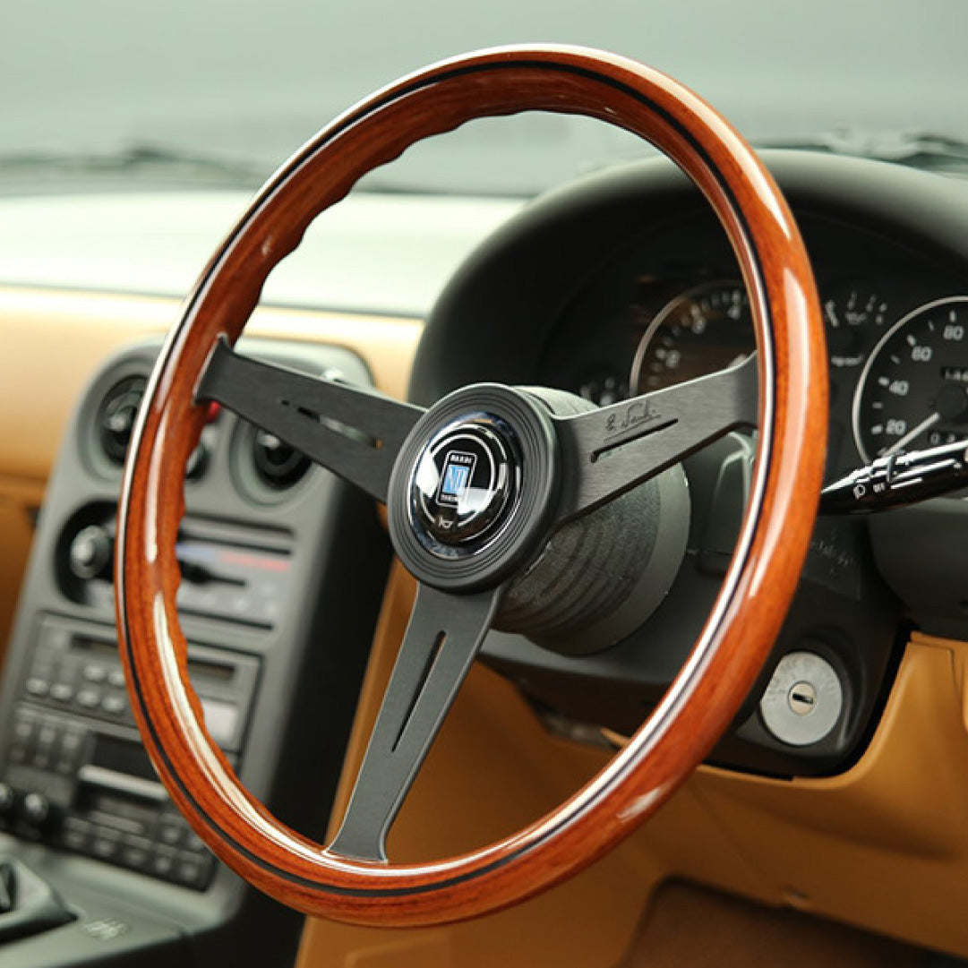 Nardi ND Classic Steering Wheel - Wood Black Spokes 360mm