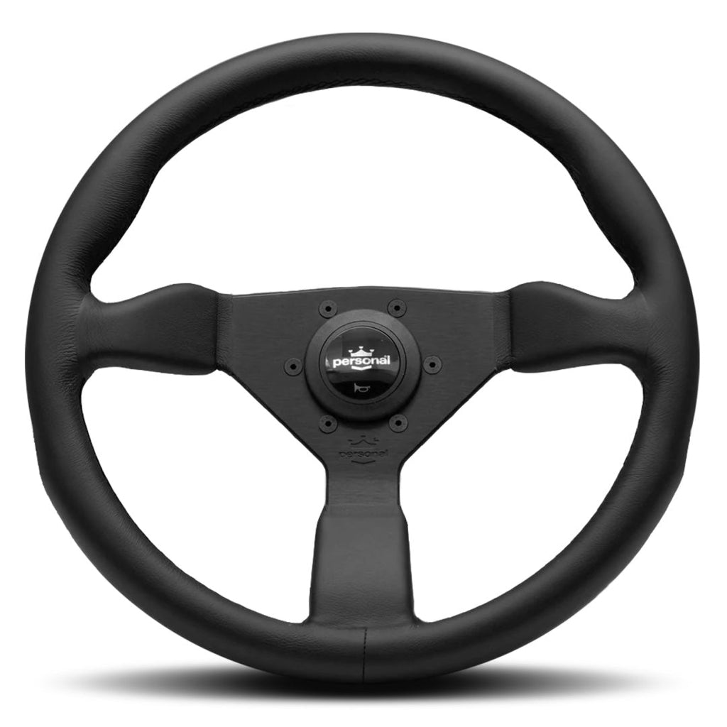 Personal Grinta Steering Wheel - Black Leather Black Spokes 330mm