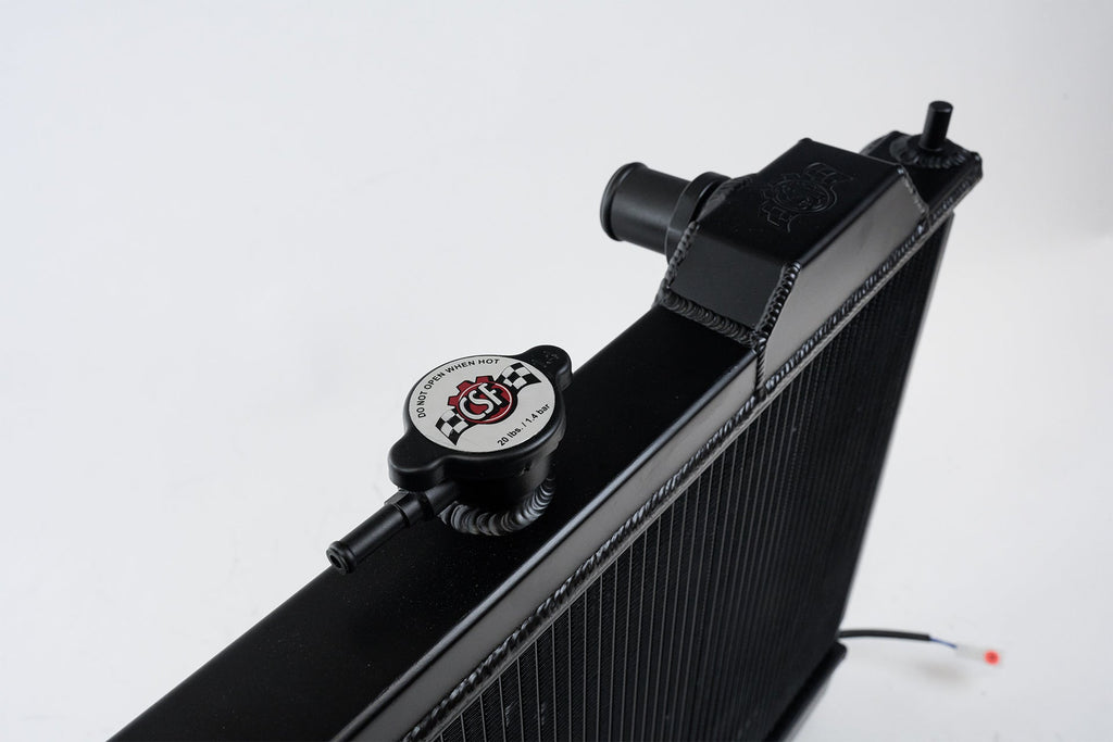 CSF #7075B Mitsubishi Evo 7/8/9 Full Size Slim Radiator w/ 12in SPAL Fan - Black