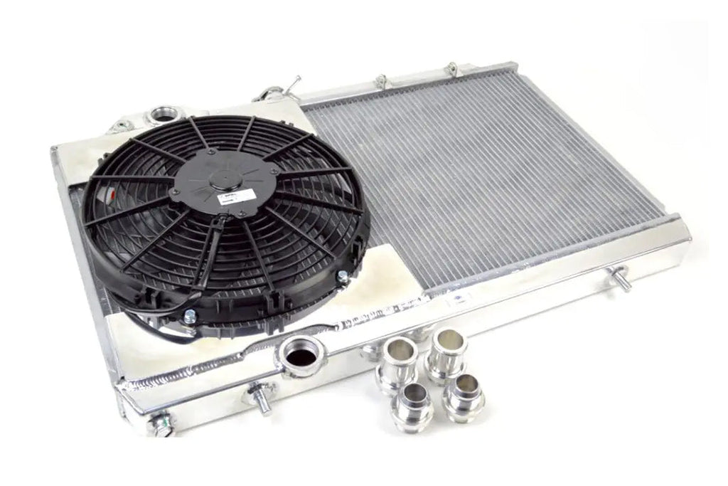 CSF #7075 Mitsubishi Evo 7/8/9 Full Size Slim All-Aluminum Radiator w/ 12in SPAL Fan
