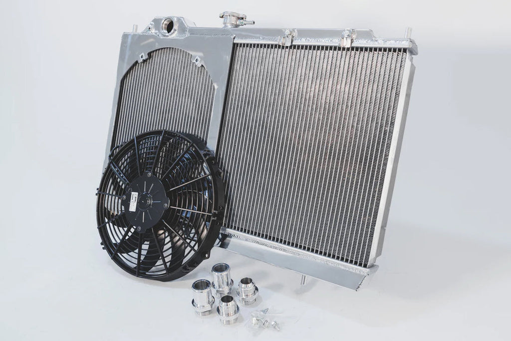 CSF #7075 Mitsubishi Evo 7/8/9 Full Size Slim All-Aluminum Radiator w/ 12in SPAL Fan