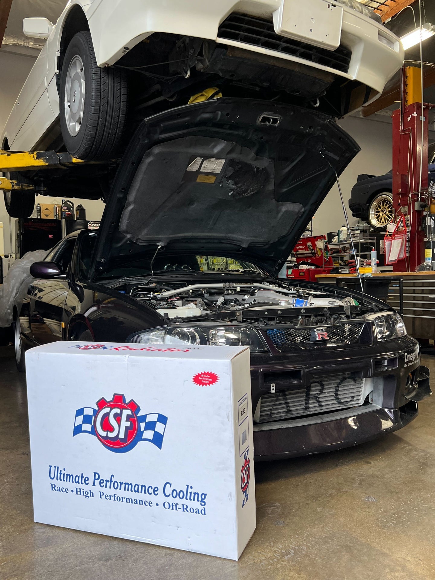 CSF #7219 R33 Skyline GT-R/GTS & R34 GT-T Full Billet Aluminum Radiator - Raw Billet