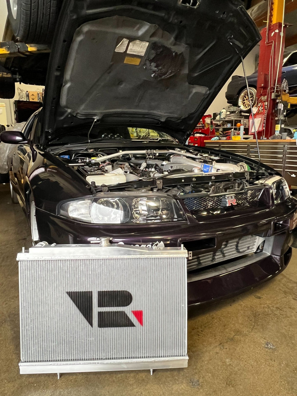 CSF #7219B R33 Skyline GT-R/GTS & R34 GT-T Full Billet Aluminum Radiator - Black
