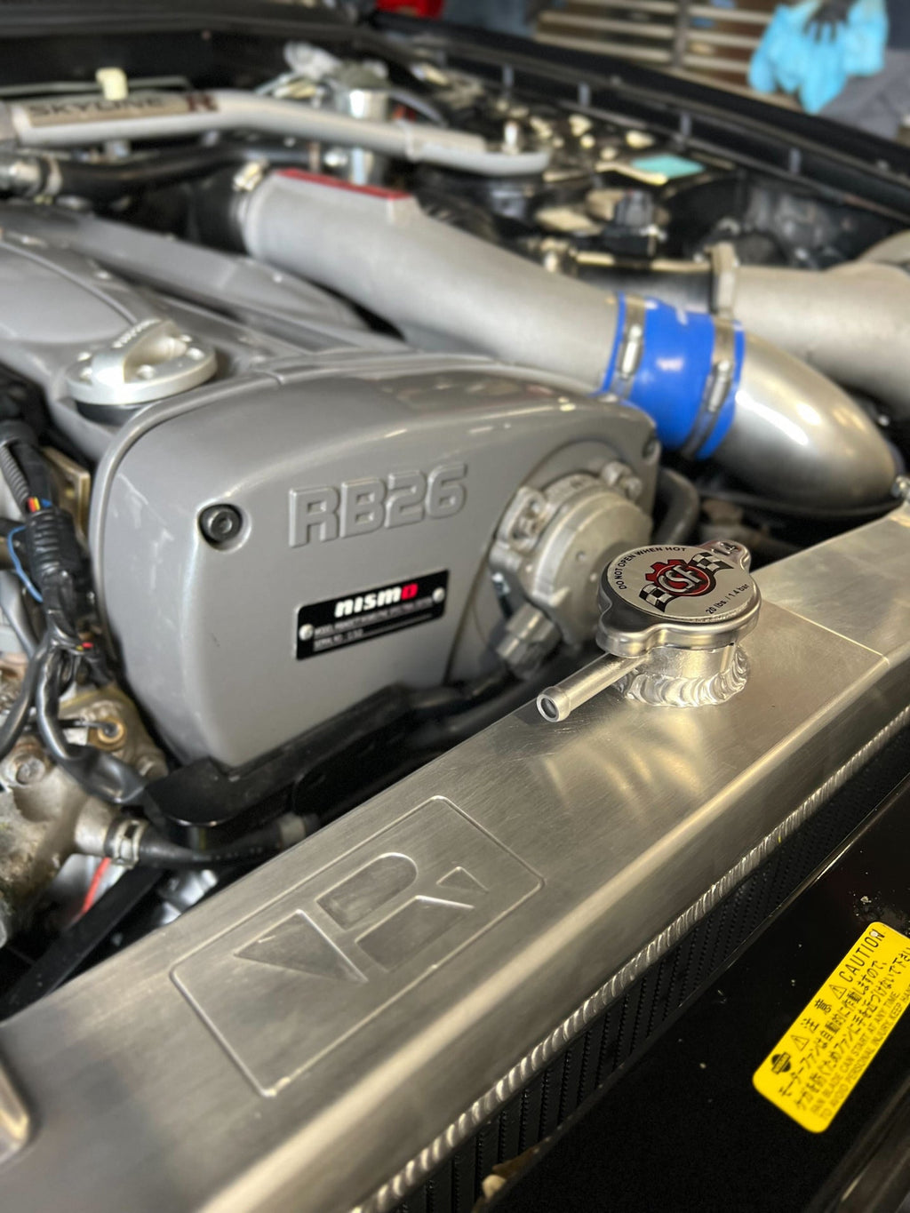 CSF #7219B R33 Skyline GT-R/GTS & R34 GT-T Full Billet Aluminum Radiator - Black