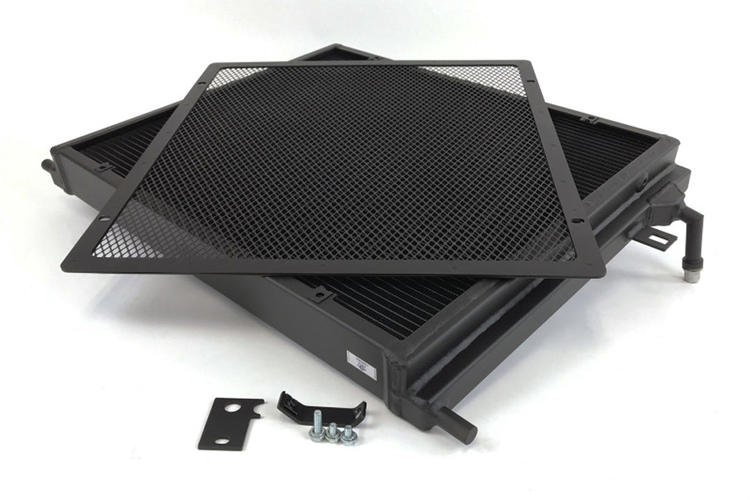 CSF #8075V BMW F8X M3/M4 Front Mount Heat Exchanger w/ rock guard - Black
