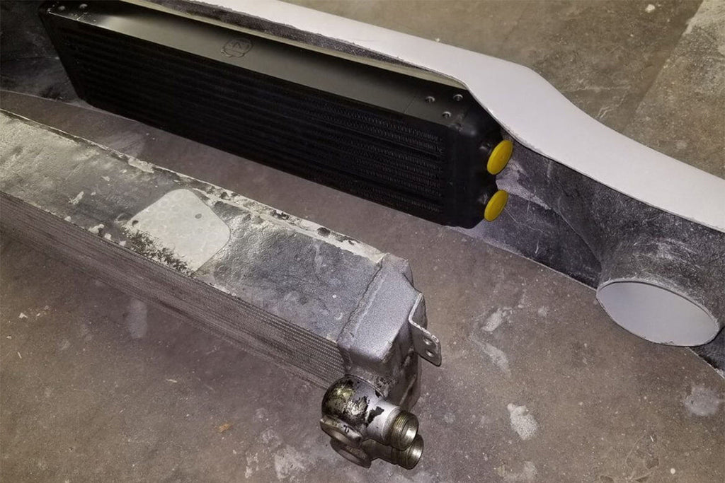 CSF #8110 Universal Dual-Pass Oil Cooler / IROC Porsche / M22x1.5 / 24L x 5.75H x 2.16W
