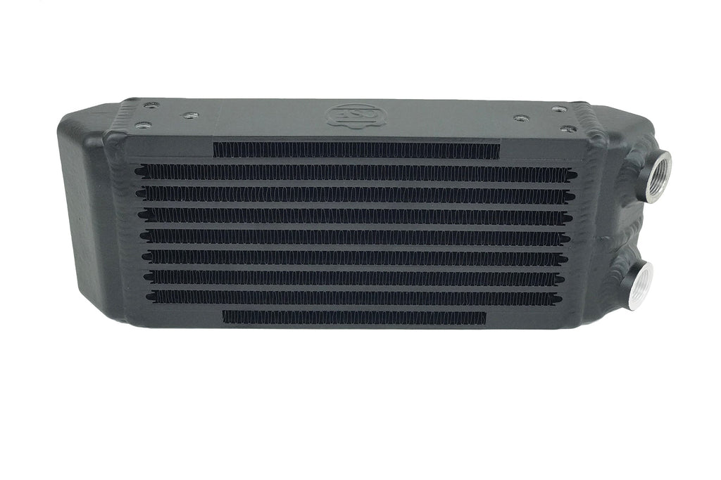 CSF #8119 Universal Dual-Pass Oil Cooler - M22 x 1.5 connections - 13L x 4.75H x 2.16W