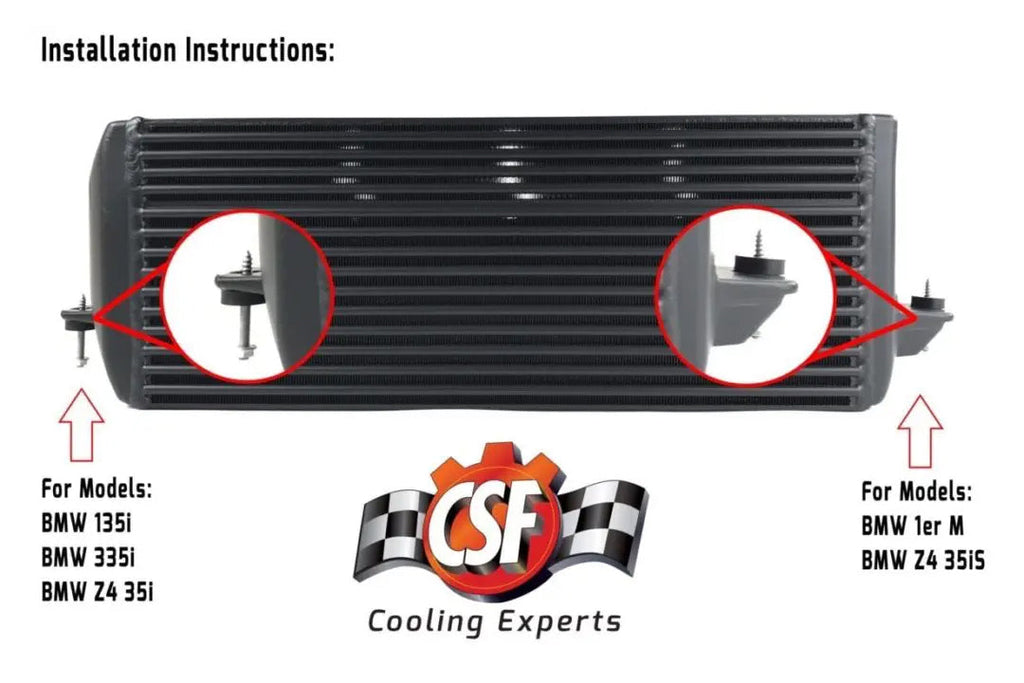 CSF #8127B BMW E8X/E9X N54/N55 High-Performance Stepped Core Intercooler - Black