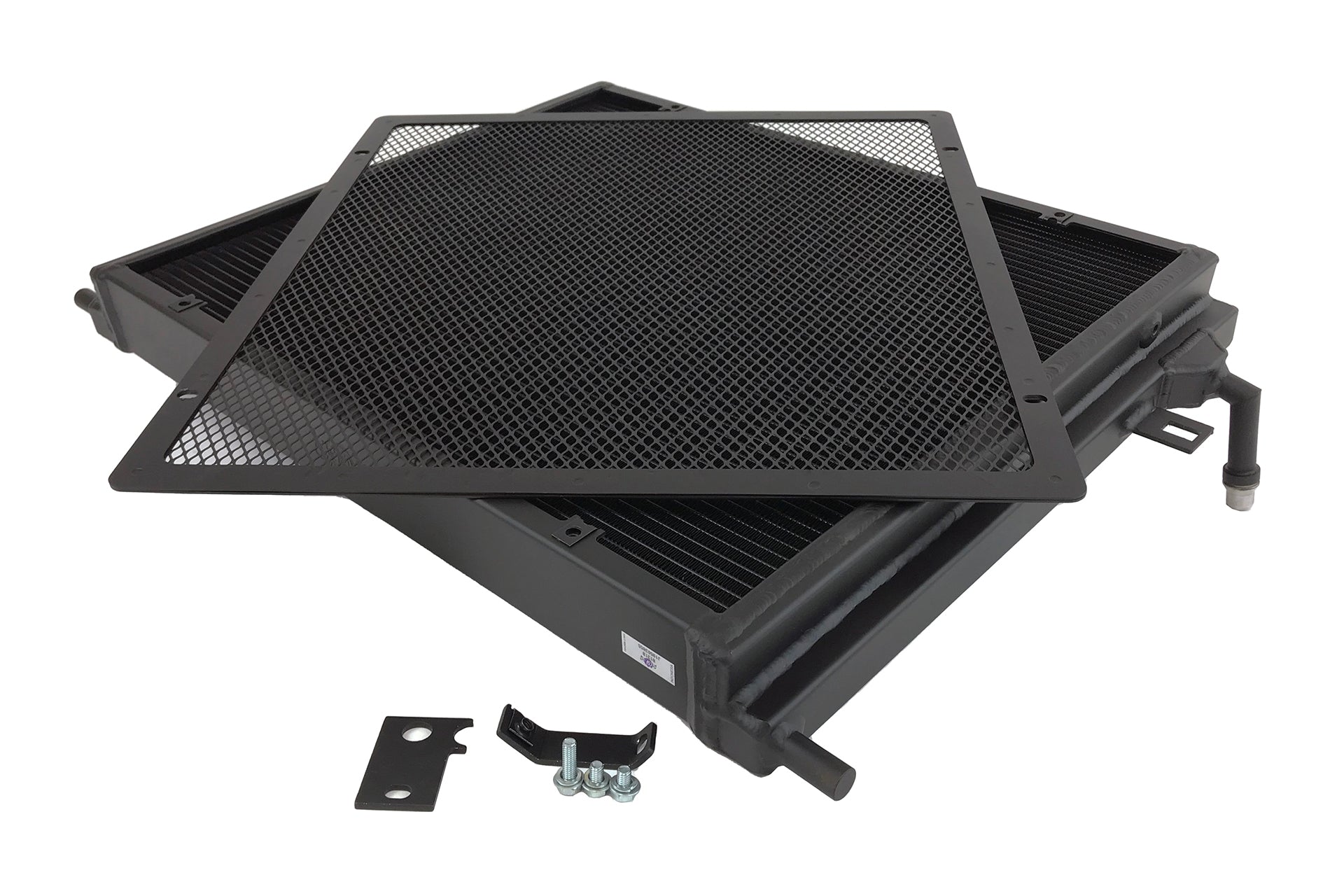 CSF #8131B BMW F3X/F2X B58/B48 Triple-Pass Heat Exchanger w/ Rock Guard - Black