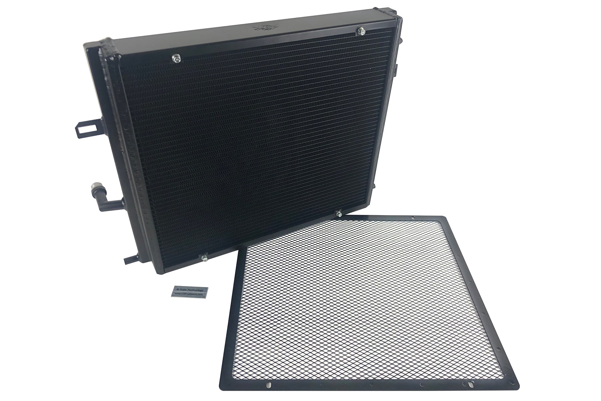 CSF #8131B BMW F3X/F2X B58/B48 Triple-Pass Heat Exchanger w/ Rock Guard - Black