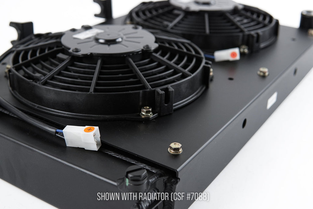 CSF #8180 Porsche 944 / 924S All-Aluminum Fan Shroud w/ Dual 9-inch SPAL Fan