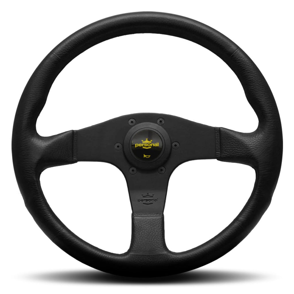Personal Blitz Steering Wheel - Black Polyurethane Black Spokes\