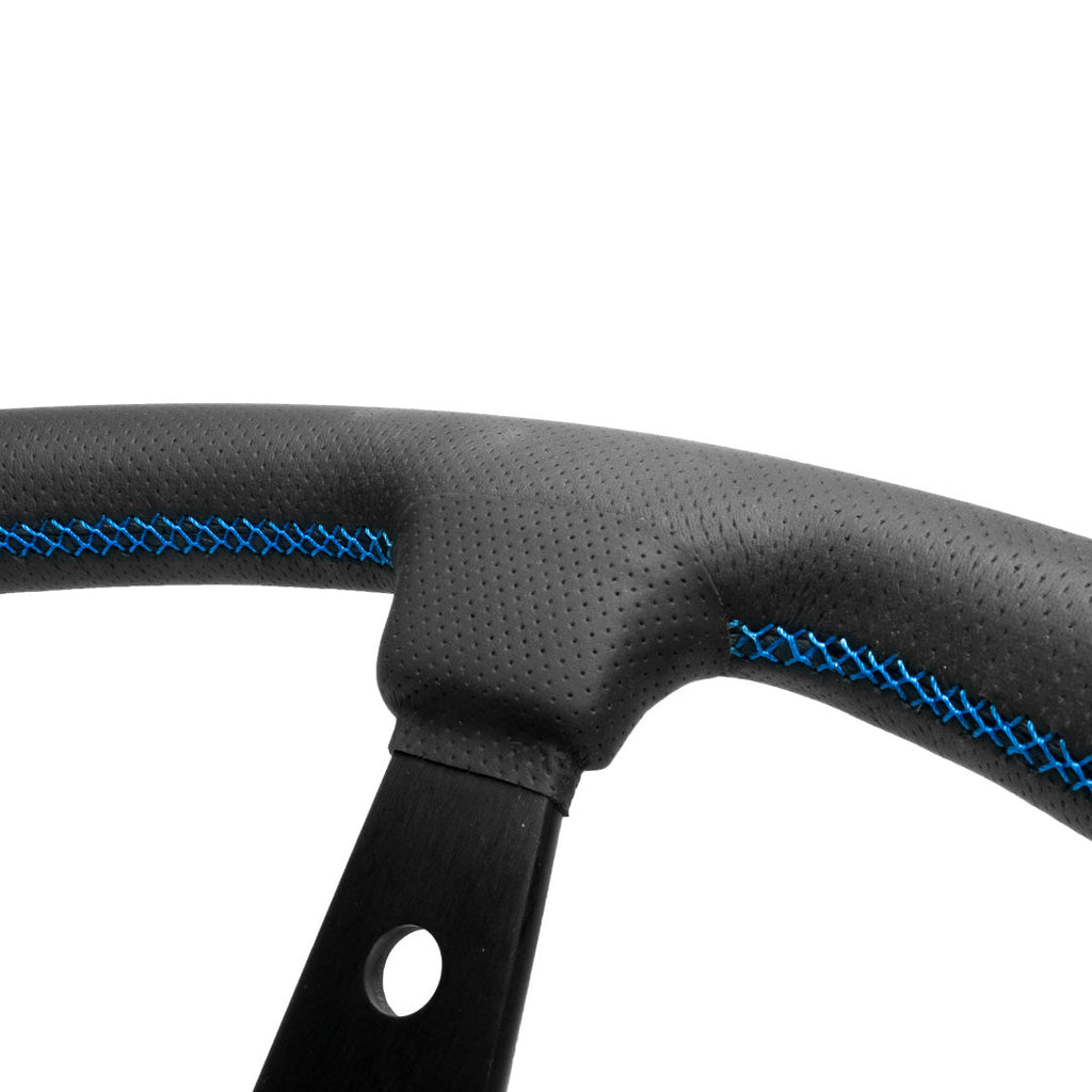 ATC Sprint Full Deep Cone95 Steering Wheel - Black Airleather Black Spokes 330mm