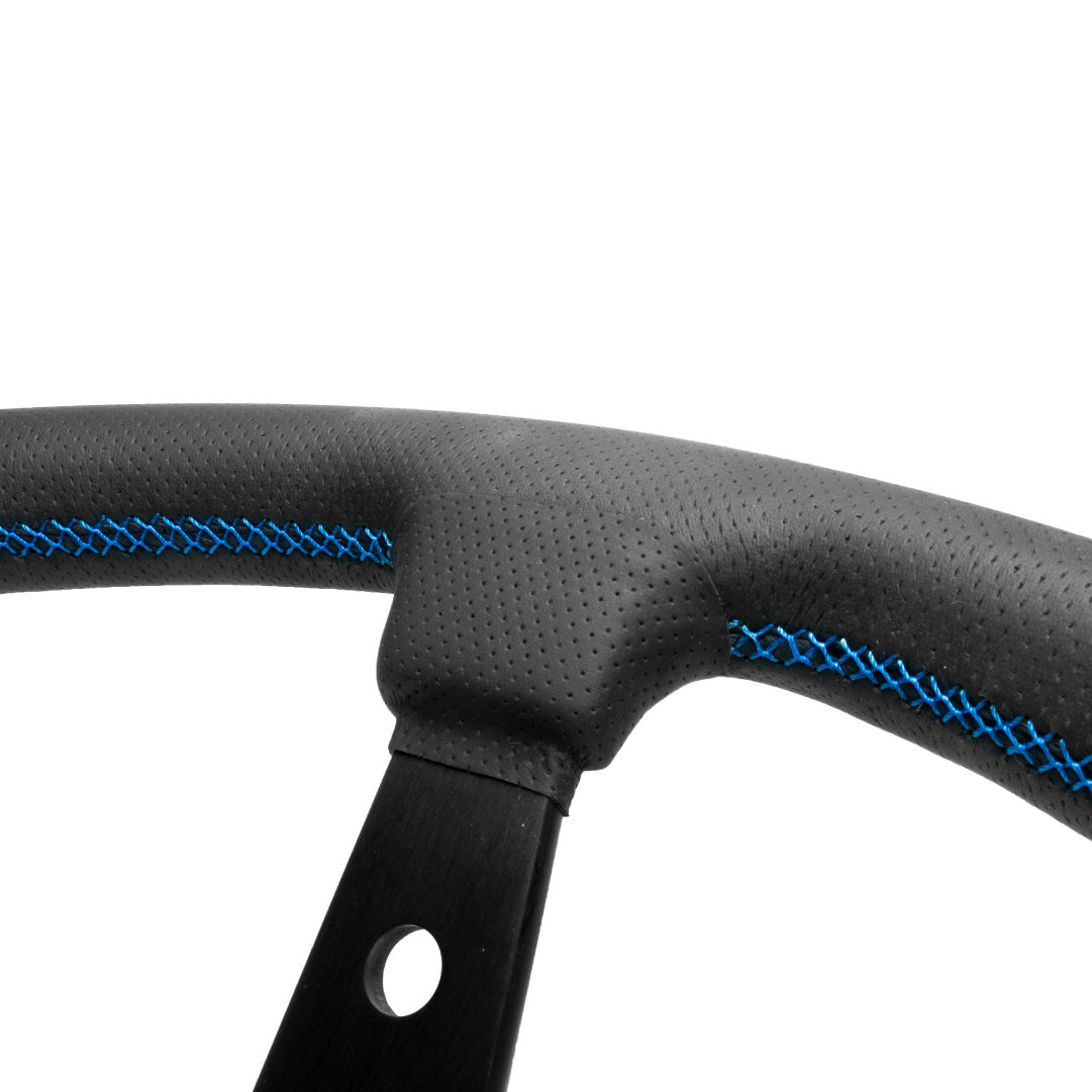 ATC Sprint Full Deep Cone95 Steering Wheel - Black Airleather Black Spokes 330mm