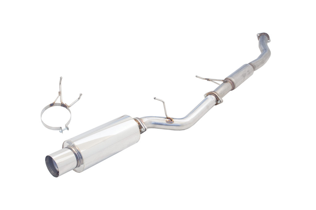 Nissan Silvia / 180SX (S13) - 1989 - 1994 - 3" Cat-Back System, 409 Raw Stainless Steel