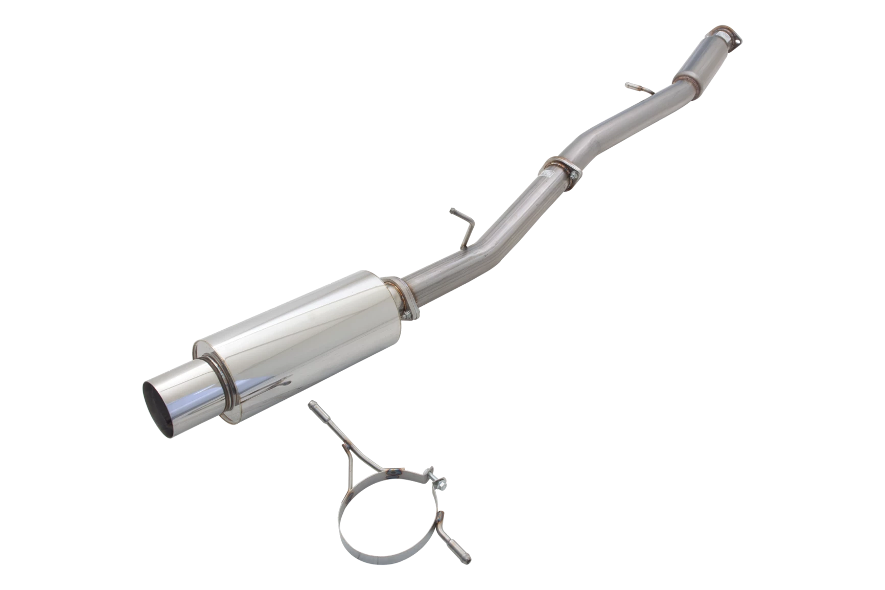 Subaru Impreza WRX - 1994 - 2007 - 3" Cat-Back System with Straight-Out Cannon Muffler, 409 Raw Stainless Steel