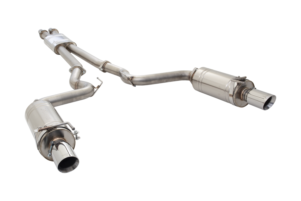 Ford Mustang GT fastback - 2015 - 2017 - 3" Cat-Back System with Round Mufflers, 304 Stainless Steel