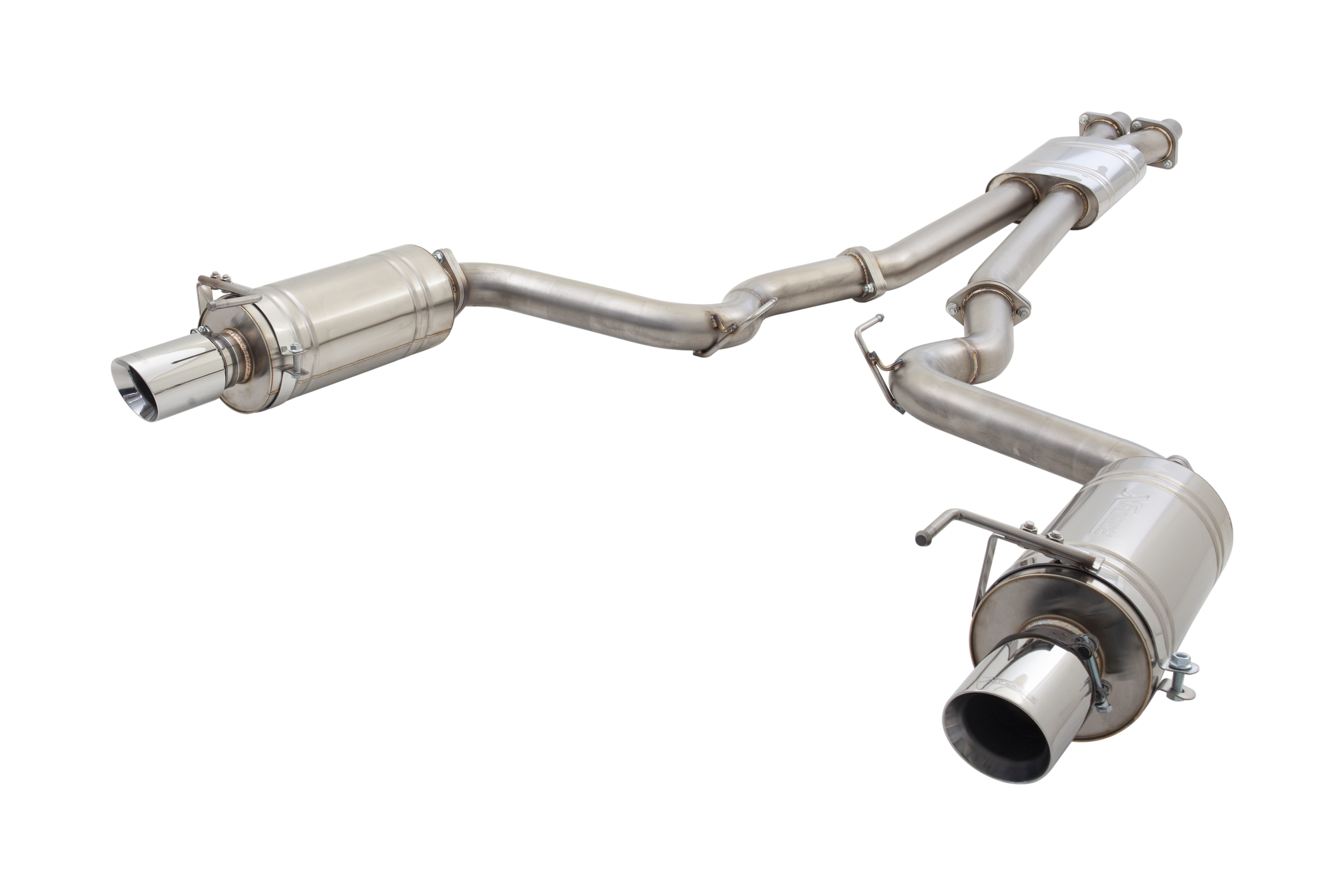 Ford Mustang GT fastback - 2015 - 2017 - 3" Cat-Back System with Round Mufflers, 304 Stainless Steel