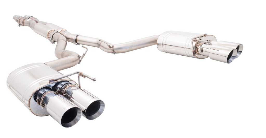 Ford Mustang GT (S550 FN) - 2018 - 2012 - 3" Cat-Back System with Oval Mufflers, 304 Stainless Steel