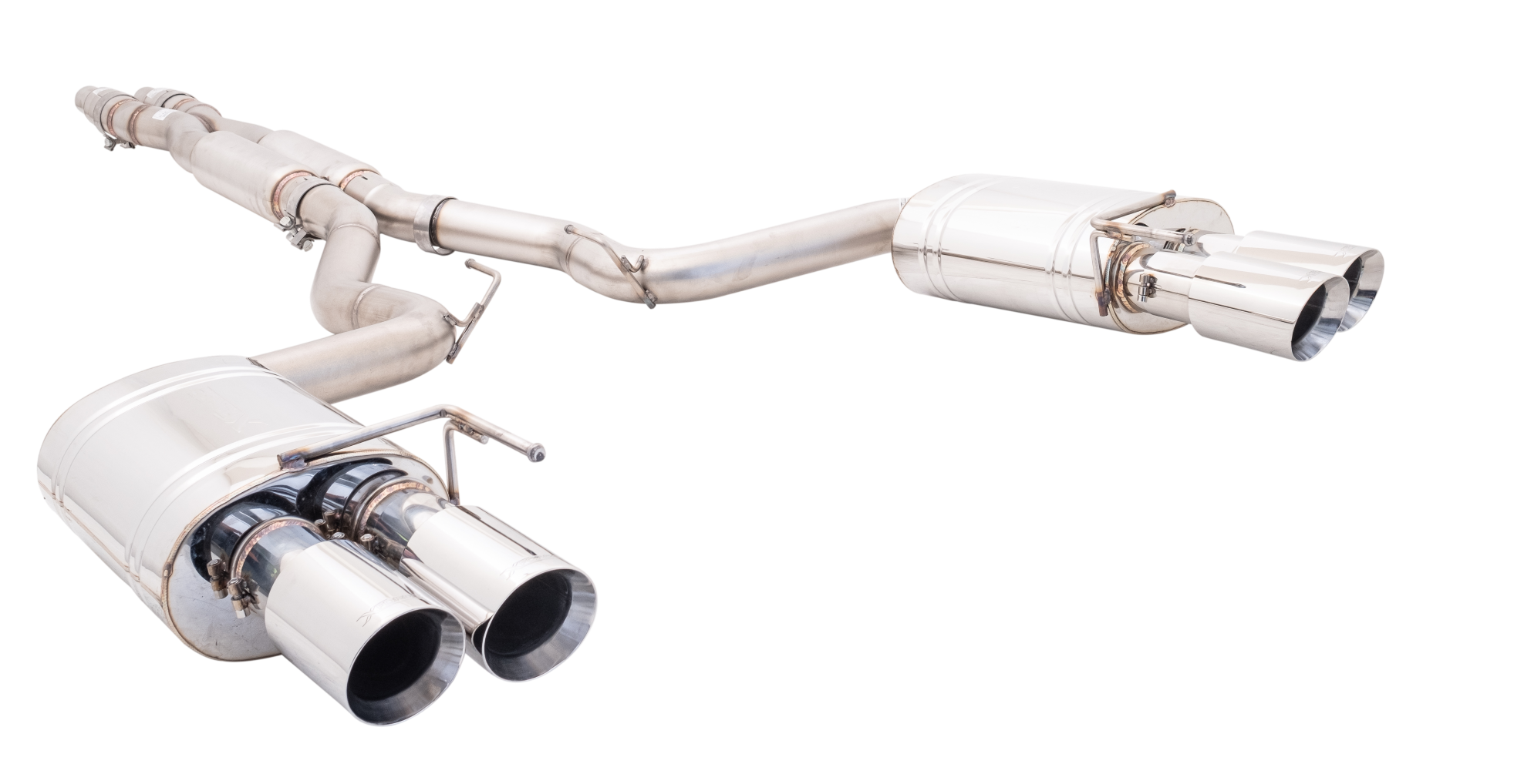 Ford Mustang GT (S550 FN) - 2018 - 2012 - 3" Cat-Back System with Oval Mufflers, 304 Stainless Steel