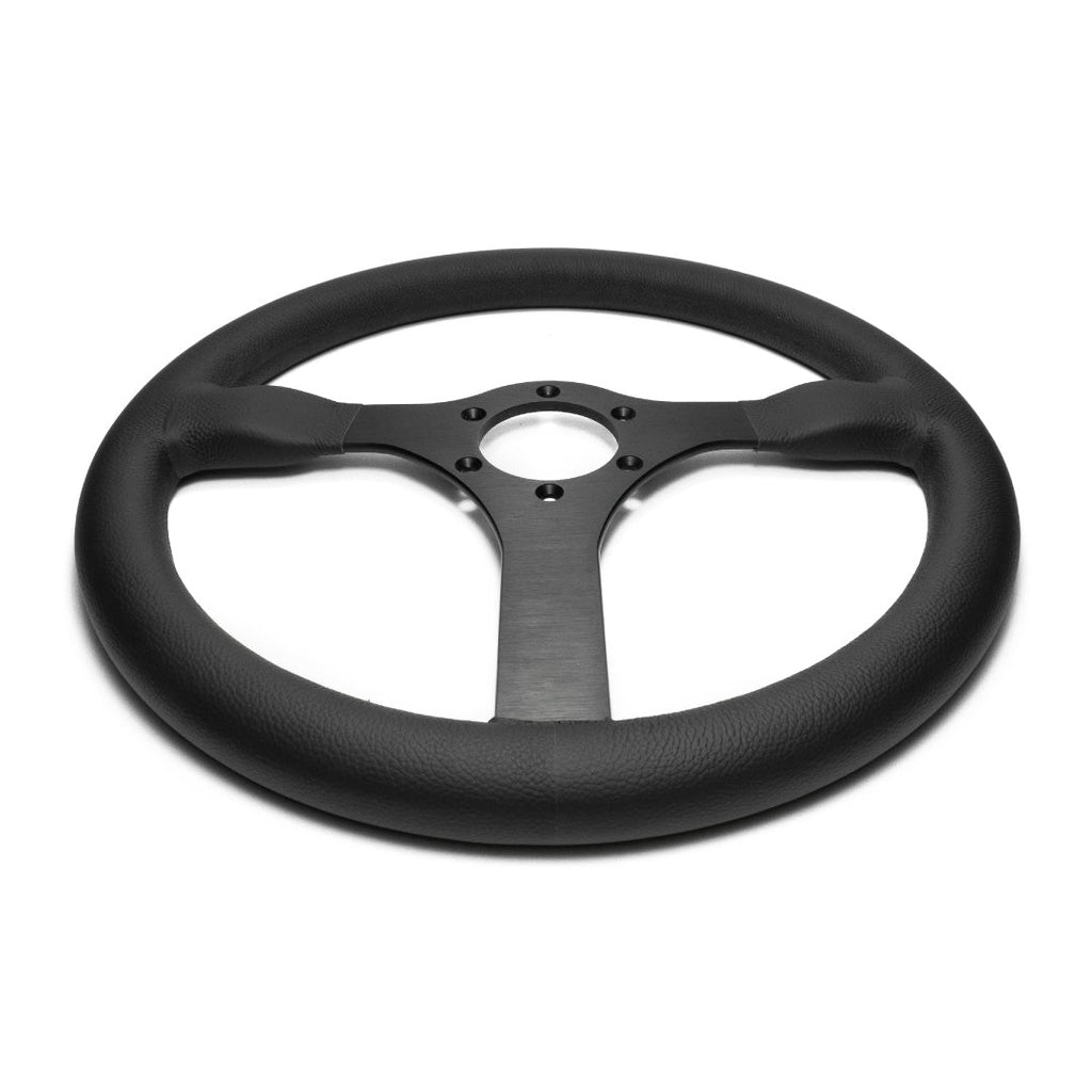 Ferrari F40 Steering Wheel - Black Leather Black Spokes 350mm