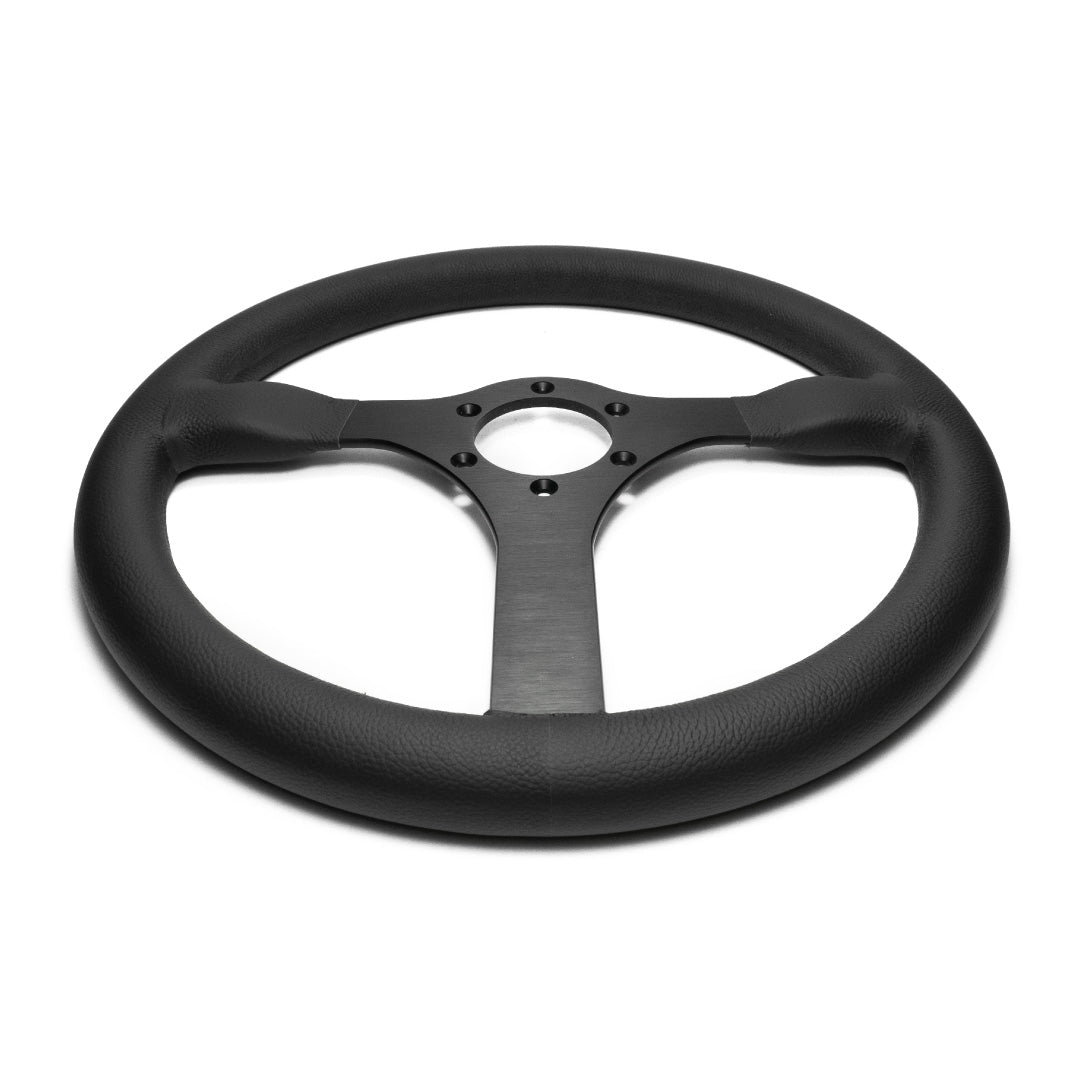 Ferrari F40 Steering Wheel - Black Leather Black Spokes 350mm