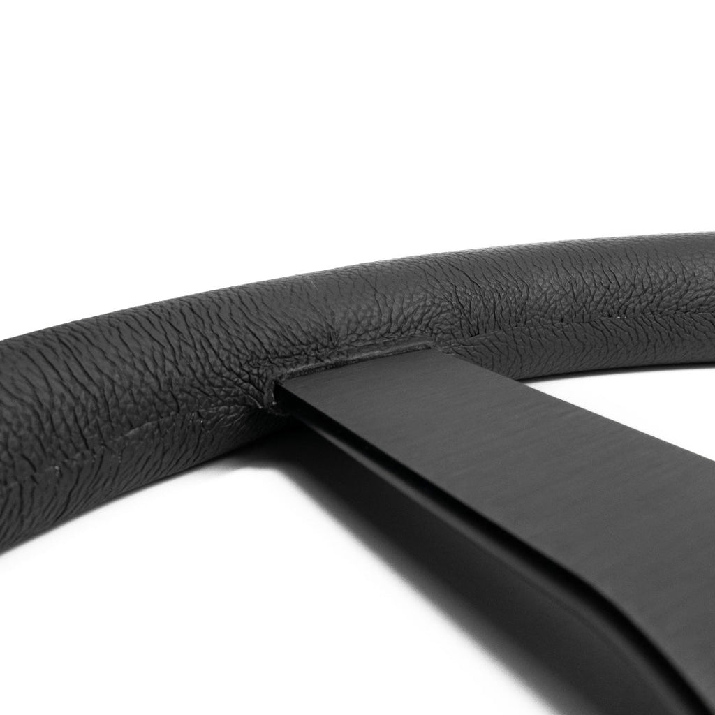 Ferrari F40 Steering Wheel - Black Leather Black Spokes 350mm