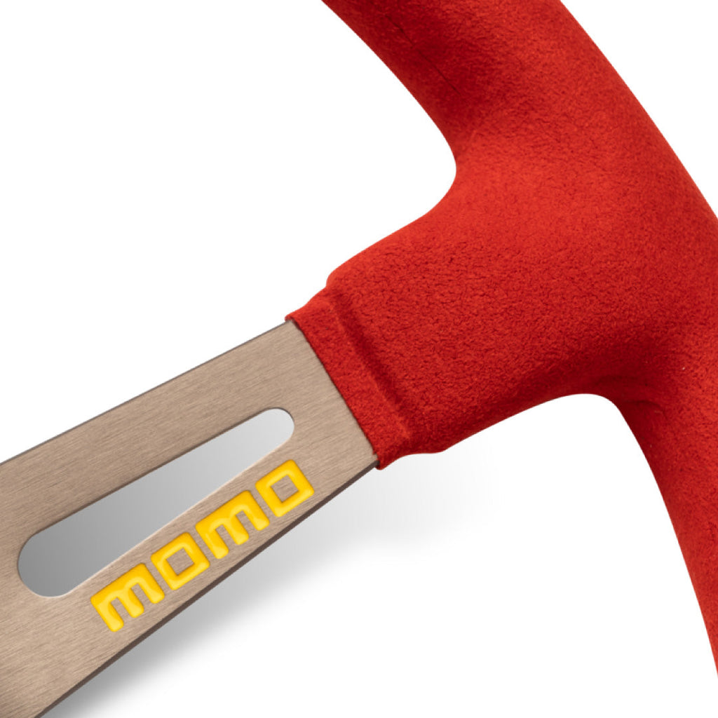 MOMO Drifting Microfibre Steering Wheel - Red
