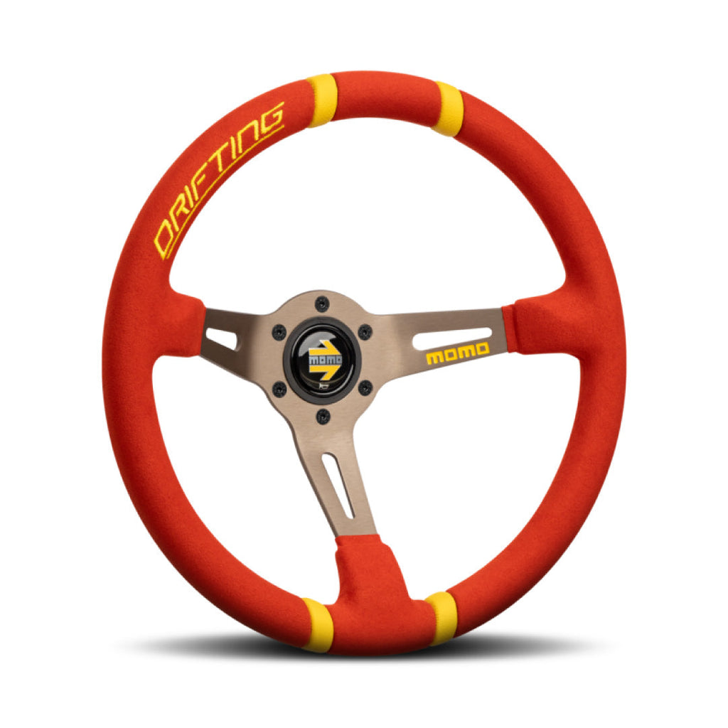 MOMO Drifting Microfibre Steering Wheel - Red