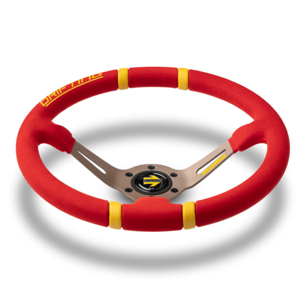 MOMO Drifting Microfibre Steering Wheel - Red