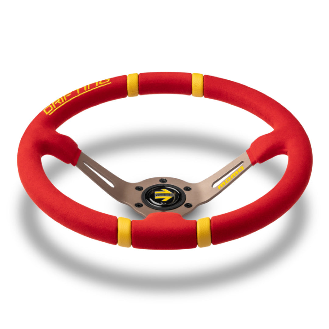 MOMO Drifting Microfibre Steering Wheel - Red