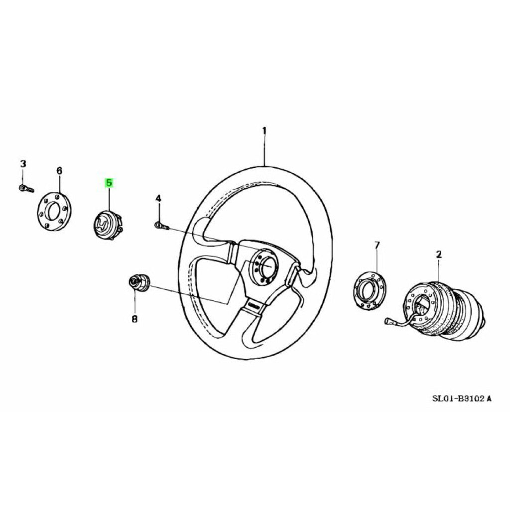 MOMO Honda NSX Type S (S-Zero) OEM Genuine Horn Button - Round Lip