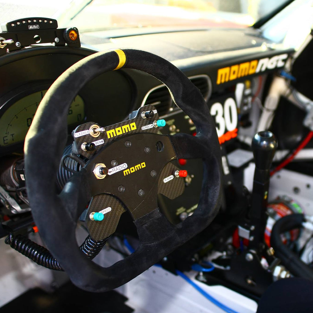 MOMO Mod. 30 Steering Wheel - Black Suede Black Spokes 320mm