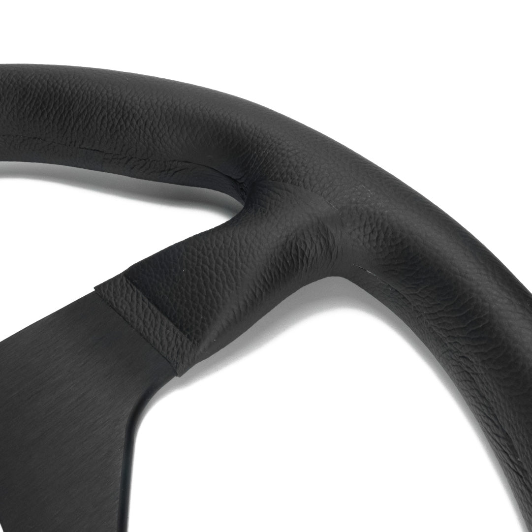 MOMO Mod. 78 Steering Wheel - Black Leather Black Spokes 320mm