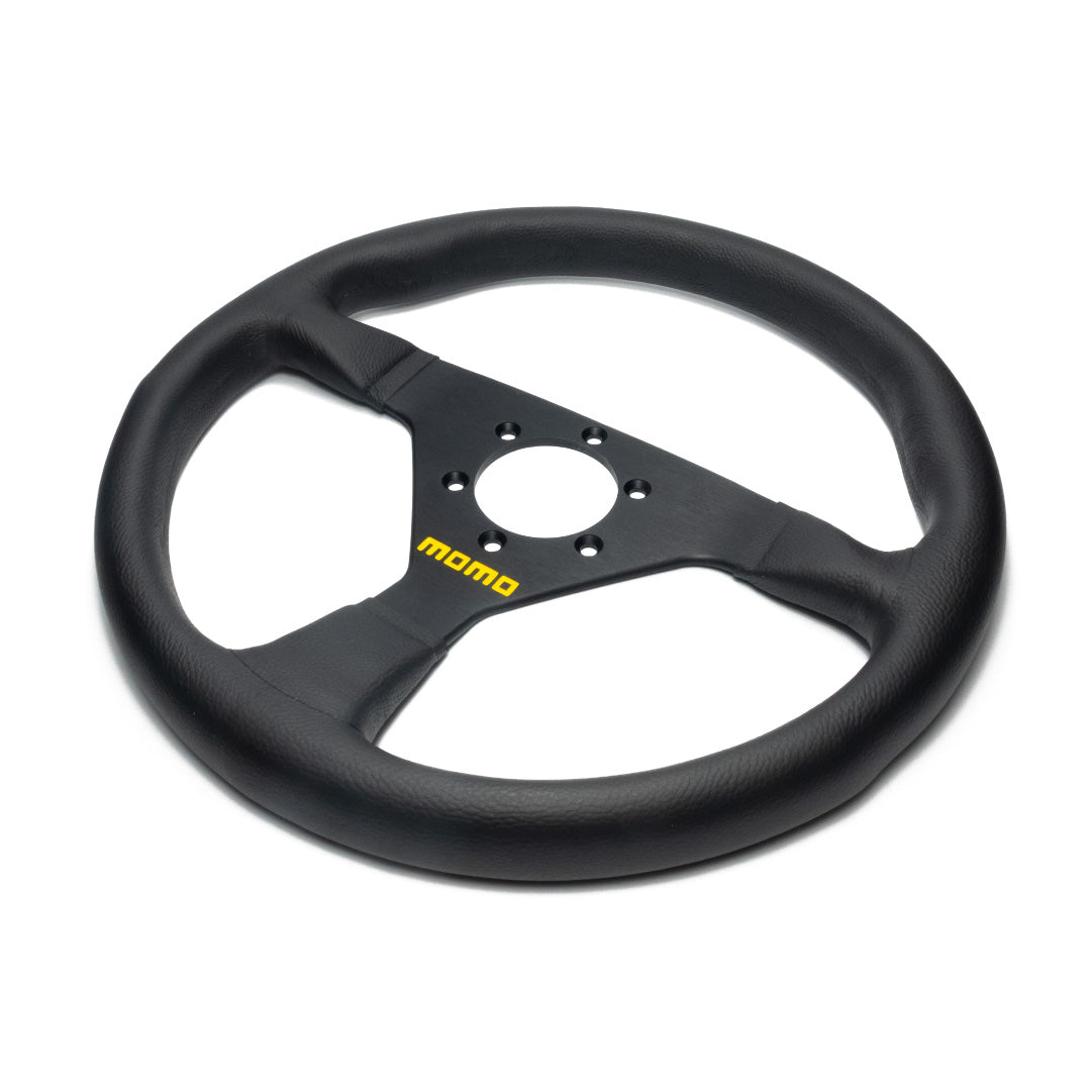 MOMO Mod. 78 Steering Wheel - Black Leather Black Spokes 320mm