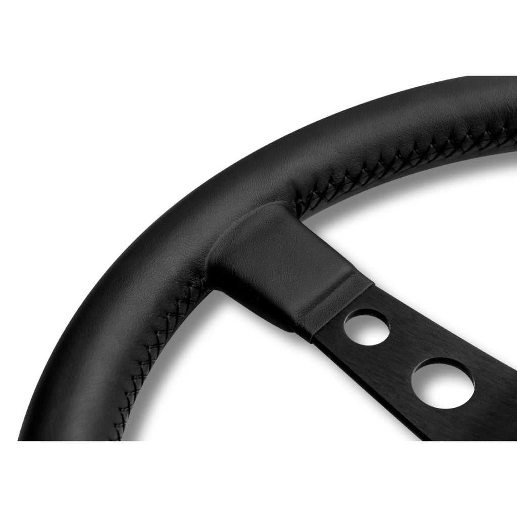 MOMO Prototipo Black Edition Steering Wheel - Black Leather Black Spokes 350mm