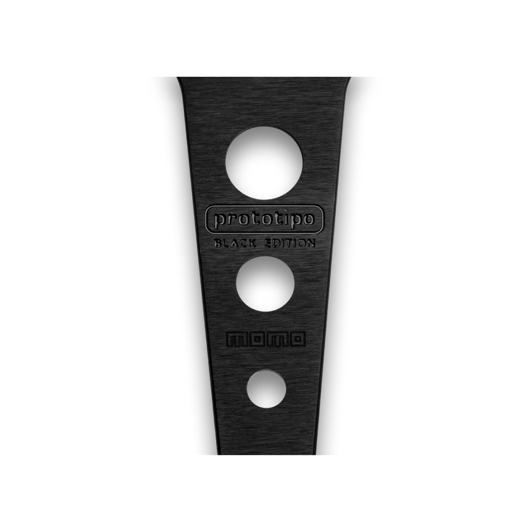 MOMO Prototipo Black Edition Steering Wheel - Black Leather Black Spokes 350mm