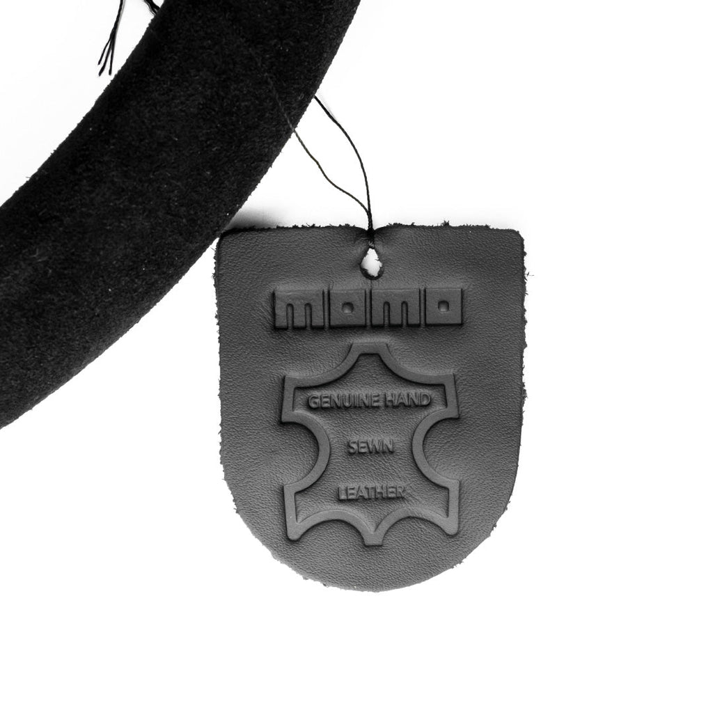 MOMO Prototipo Steering Wheel - Black Suede Black Spokes 350mm