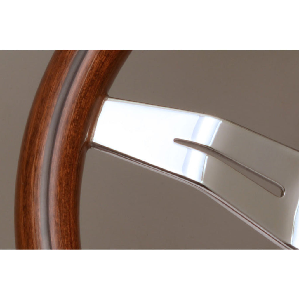 Nardi Deep Corn Steering Wheel - Mahogany Wood Polished Spokes 330mm