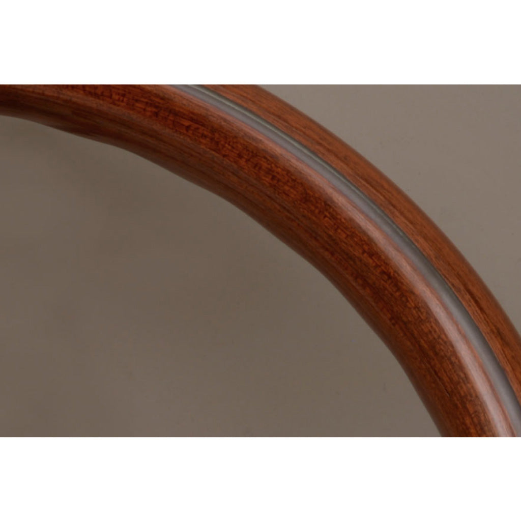 Nardi Deep Corn Steering Wheel - Mahogany Wood Polished Spokes 330mm