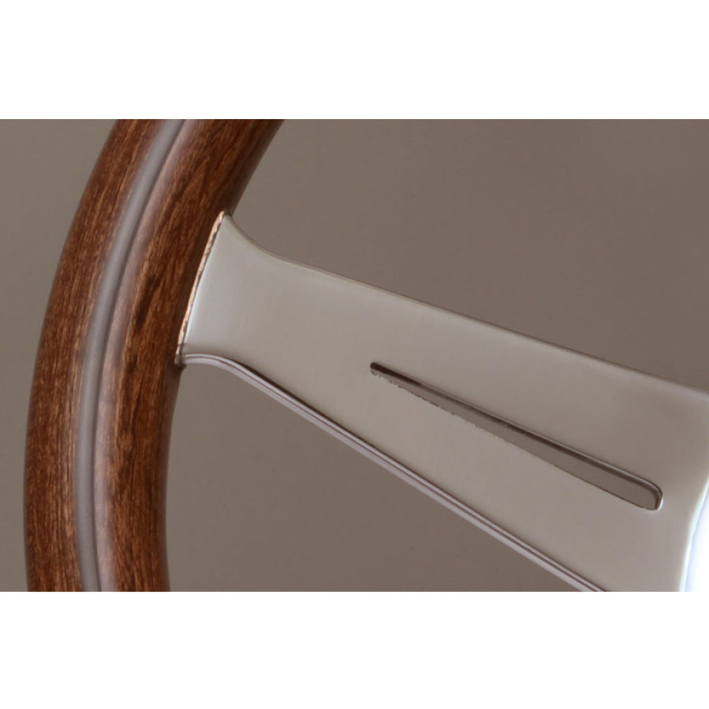 Nardi Deep Corn Steering Wheel - Mahogany Wood Polished Spokes 350mm