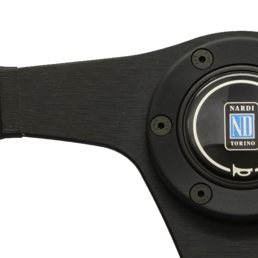 Nardi Gara 3/0 Steering Wheel - Black Leather Black Spokes 350mm