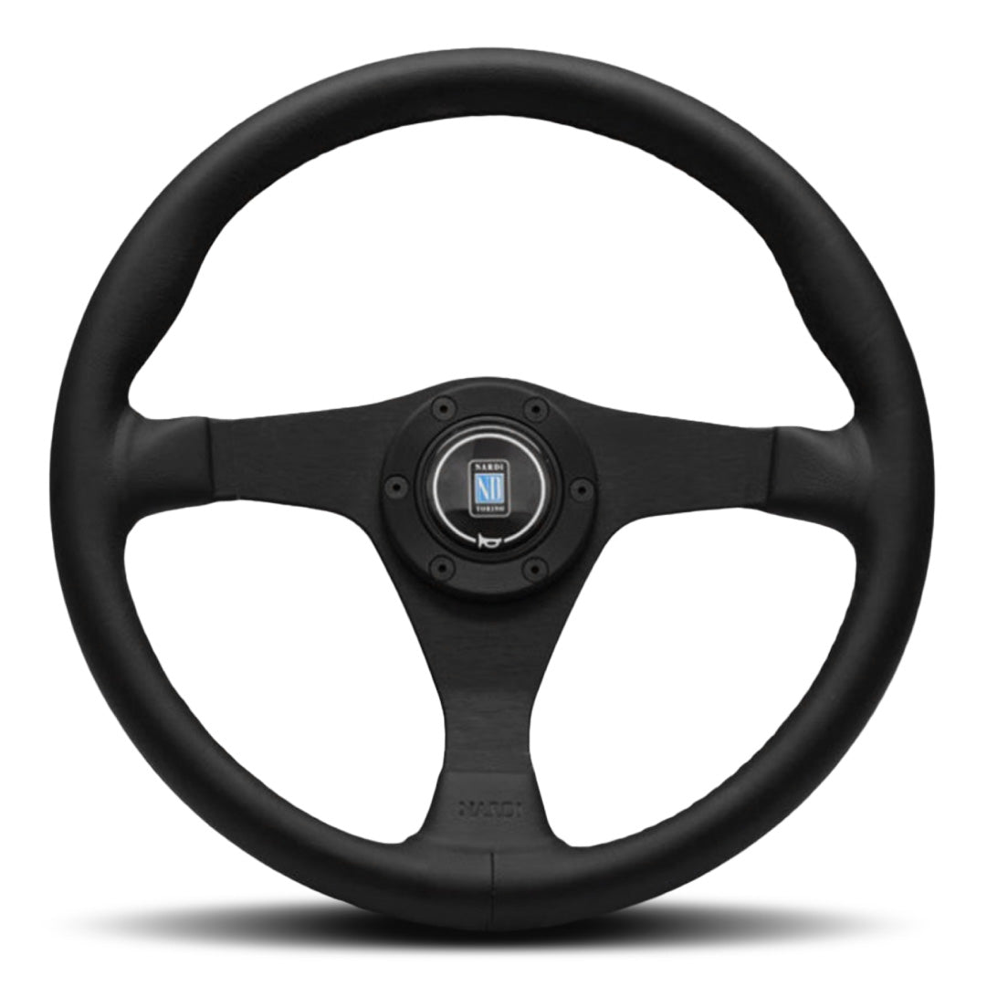 Nardi Gara 3/0 Steering Wheel - Black Leather Black Spokes 350mm