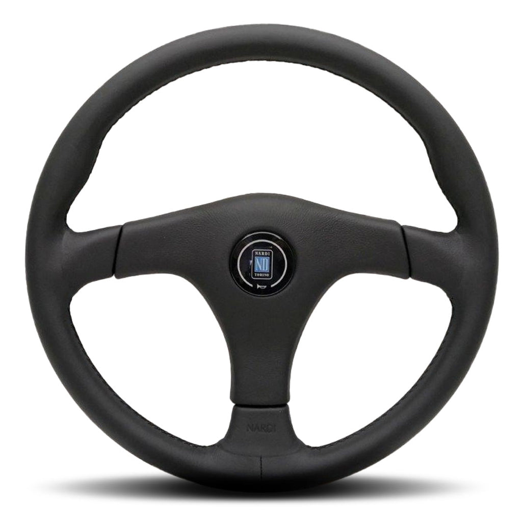 Nardi Gara 3/3 Steering Wheel - Black Leather Black Pad 365mm